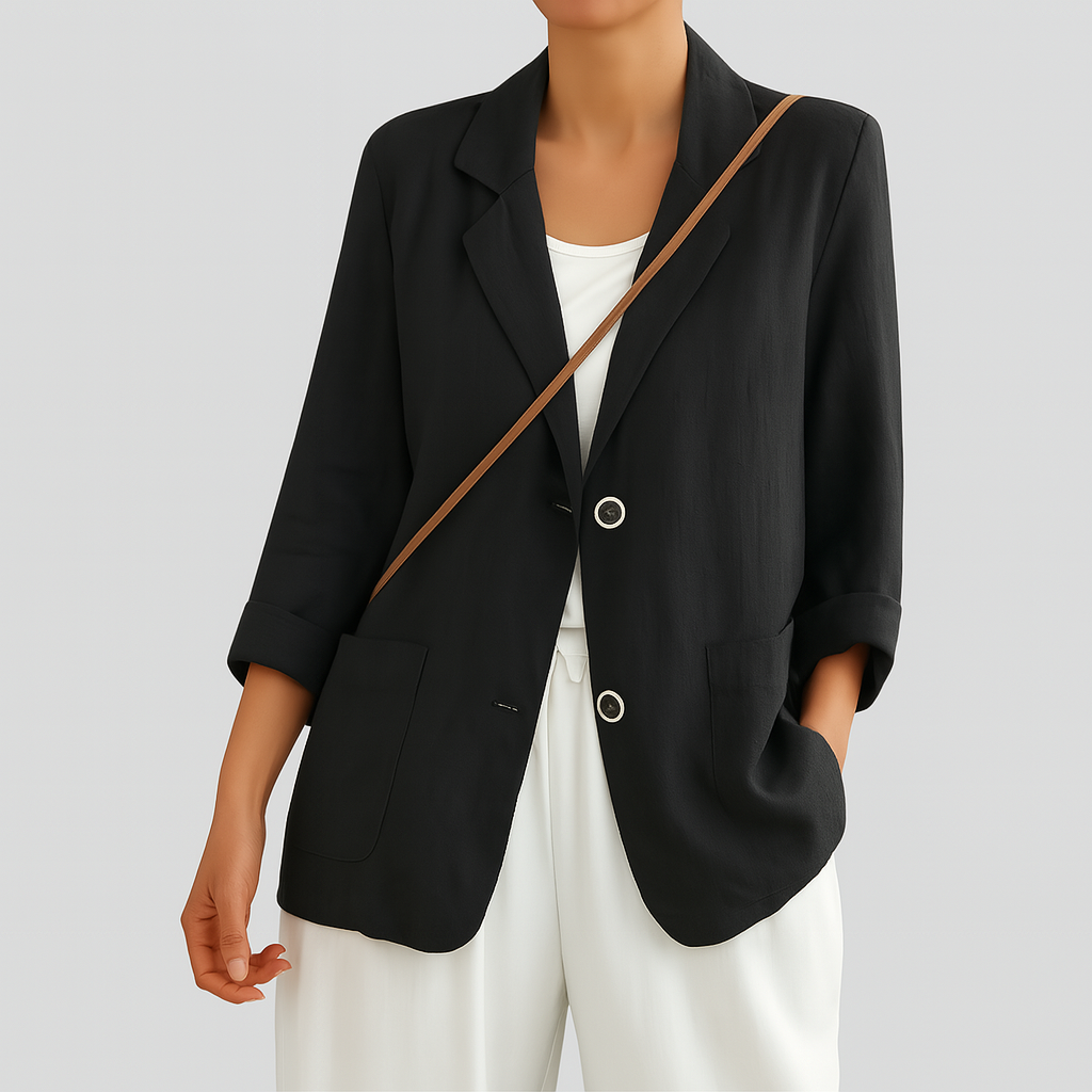Linnen dames blazer met relaxed fit - Lena