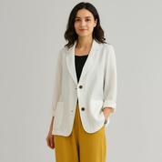 Linnen dames blazer met relaxed fit - Lena