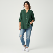 Linnen dames blouse met knoopsluiting – Juliette