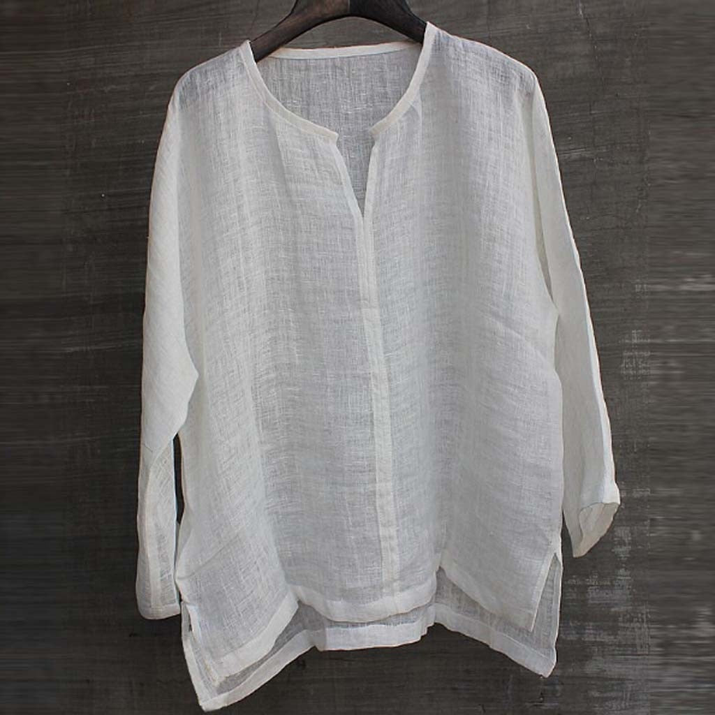 Linnen dames blouse met relaxte pasvorm – Camille