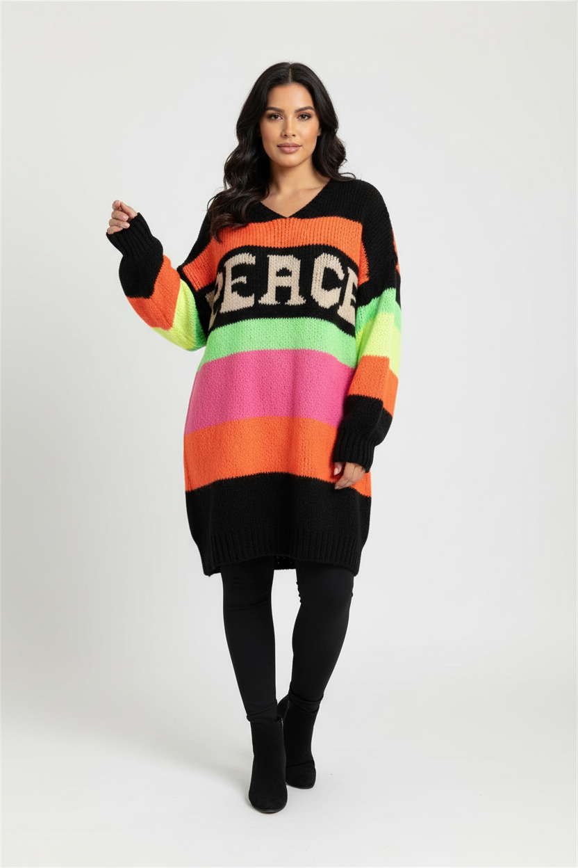 Losse Ibiza Peace Trui Dames – Pamela