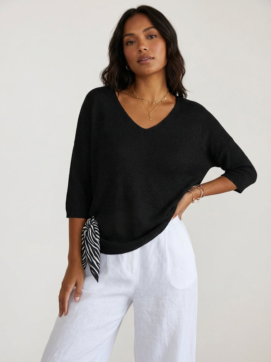 Luchtige V-hals dames trui – Marise