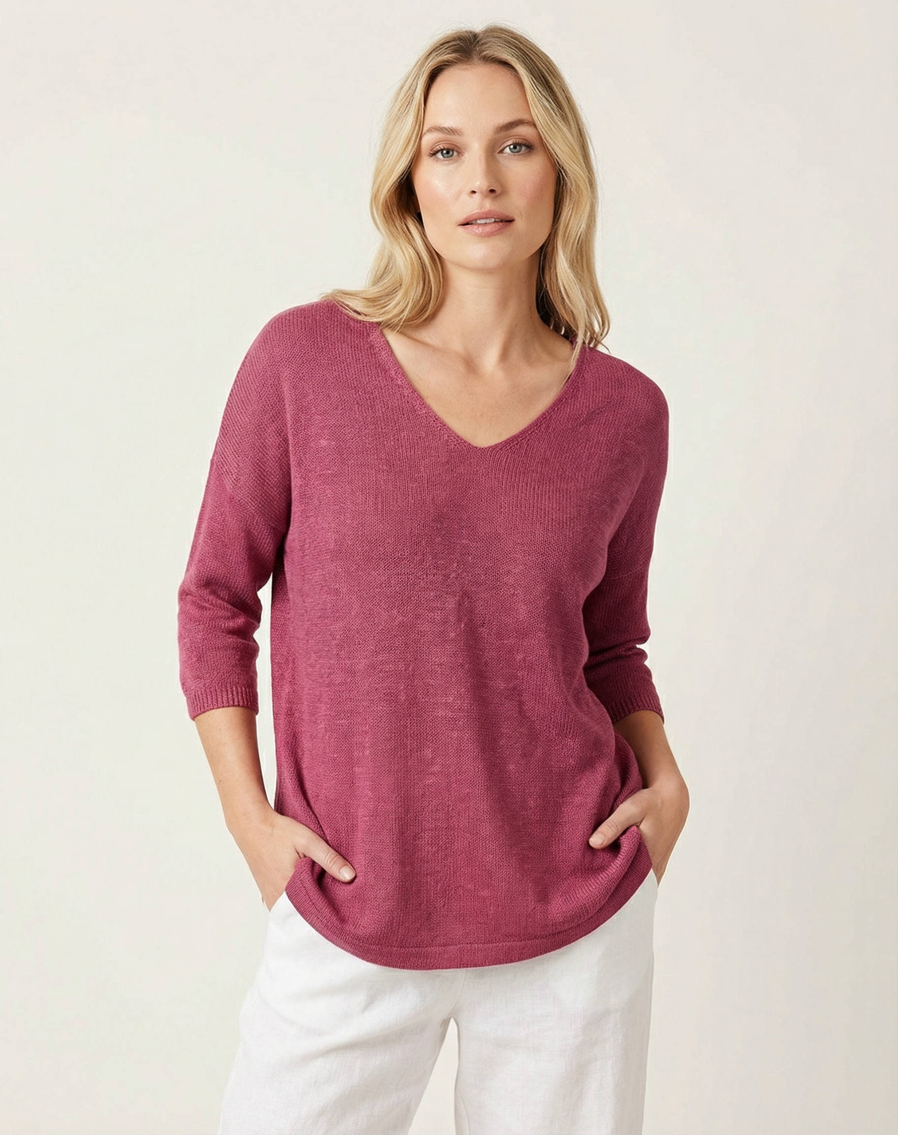 Luchtige V-hals dames trui – Marise