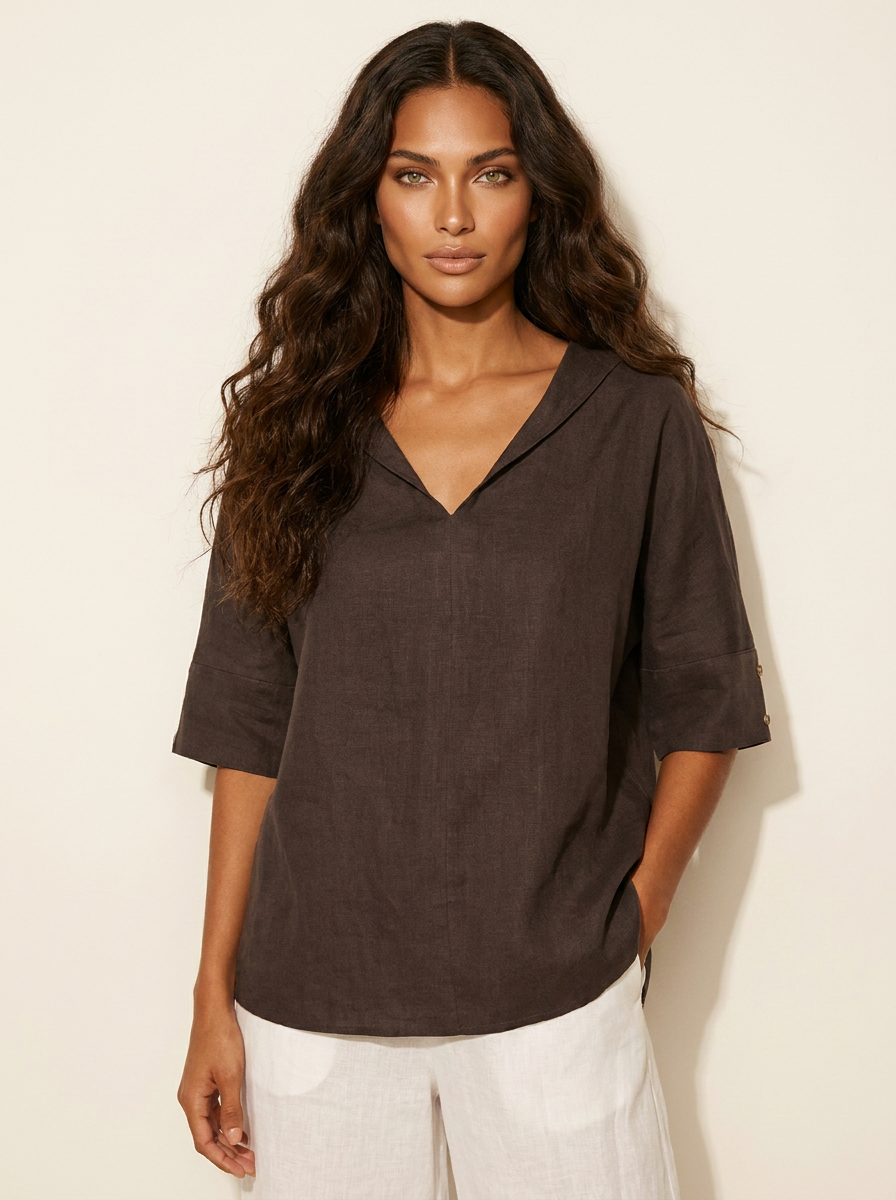 Luchtige Blouse met Elegante Kraag - Sanne