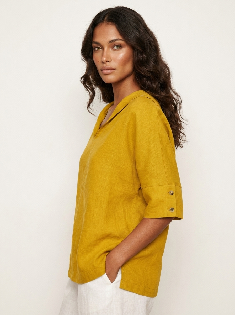 Luchtige Blouse met Elegante Kraag - Sanne