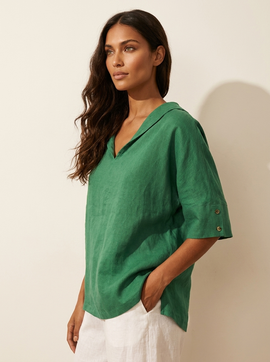 Luchtige Blouse met Elegante Kraag - Sanne