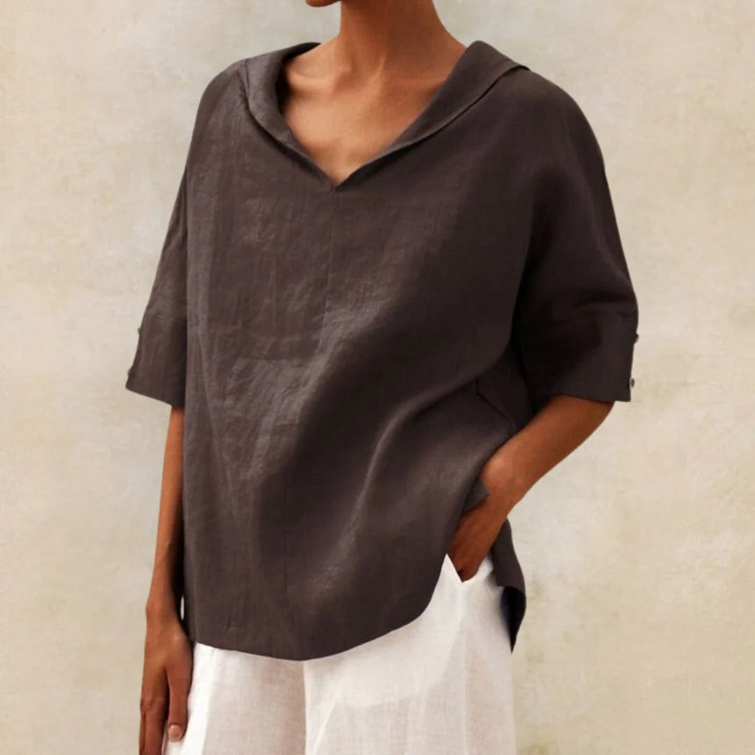 Luchtige Blouse met Elegante Kraag - Sanne
