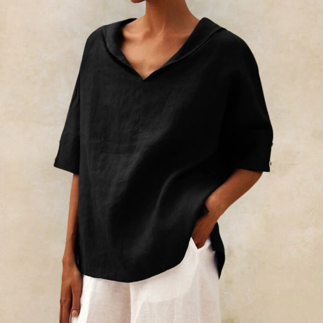 Luchtige Blouse met Elegante Kraag - Sanne