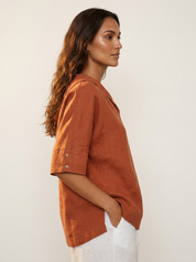 Luchtige Blouse met Elegante Kraag - Sanne