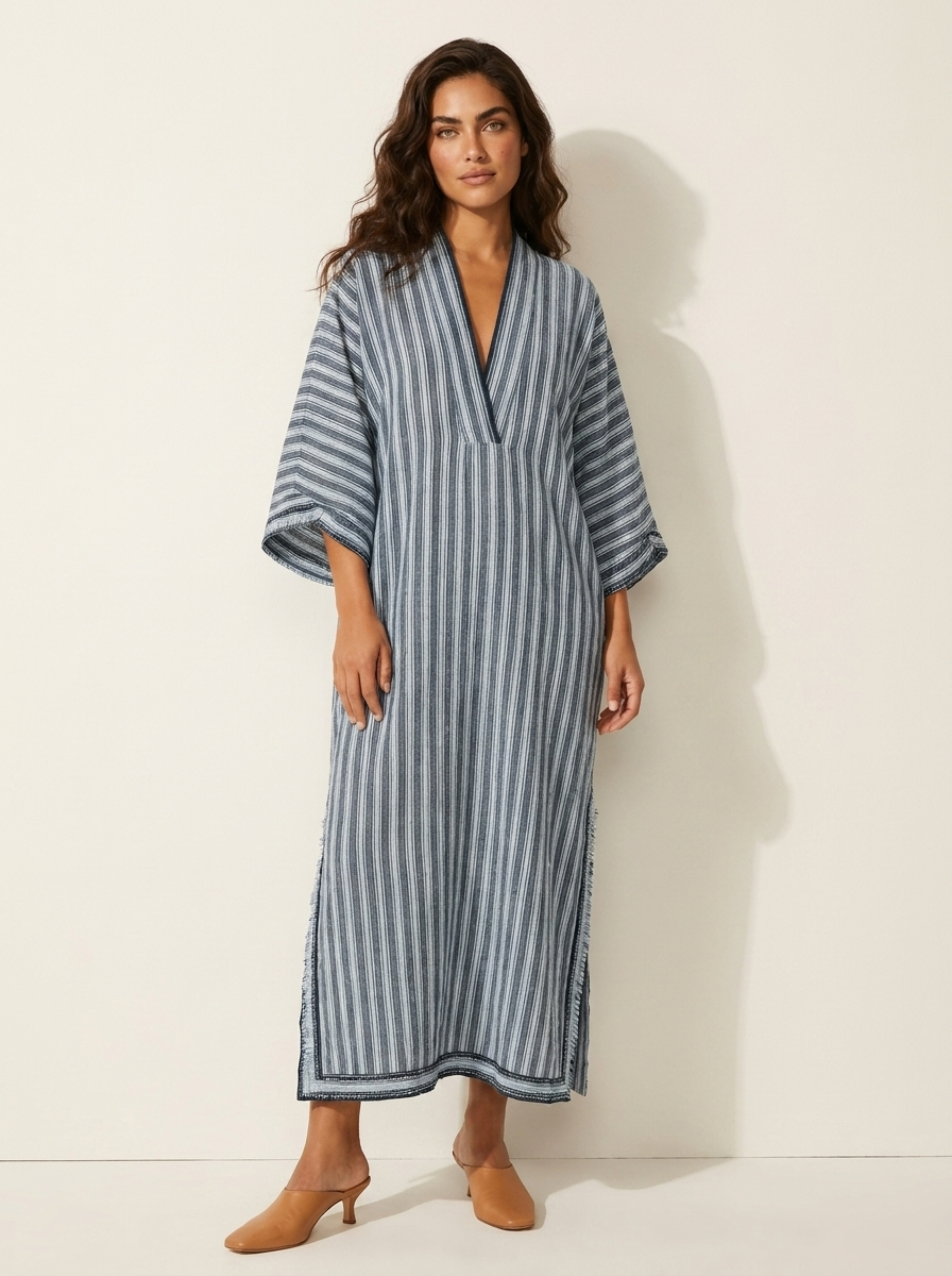 Luchtige Gestreepte Kaftan Jurk - Lina
