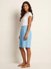 Luchtige Linnen look bermudashort - Madelon