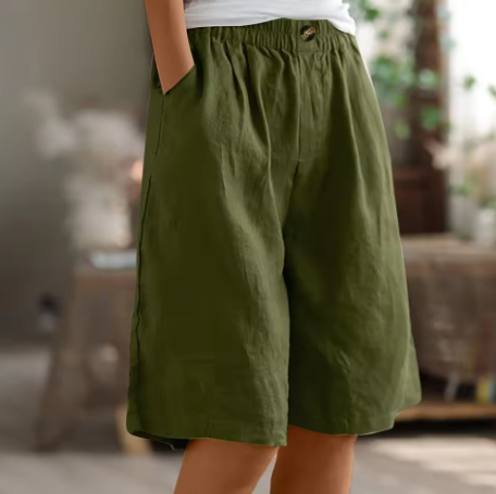 Luchtige Linnen look bermudashort - Madelon