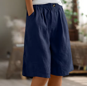 Luchtige Linnen look bermudashort - Madelon