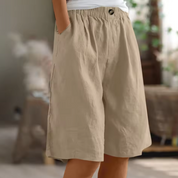 Luchtige Linnen look bermudashort - Madelon