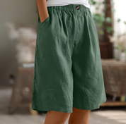Luchtige Linnen look bermudashort - Madelon
