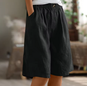 Luchtige Linnen look bermudashort - Madelon