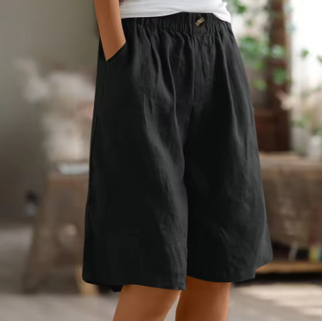 Luchtige Linnen look bermudashort - Madelon