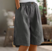 Luchtige Linnen look bermudashort - Madelon