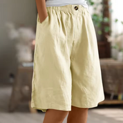 Luchtige Linnen look bermudashort - Madelon