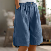 Luchtige Linnen look bermudashort - Madelon