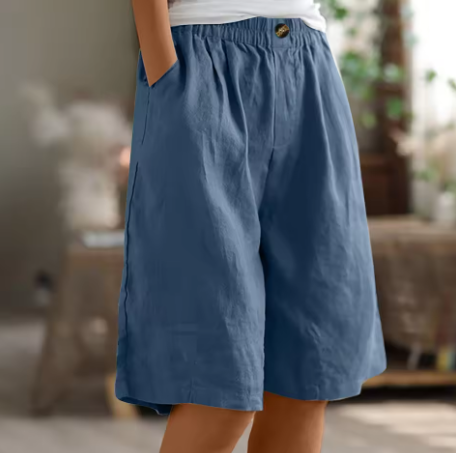 Luchtige Linnen look bermudashort - Madelon