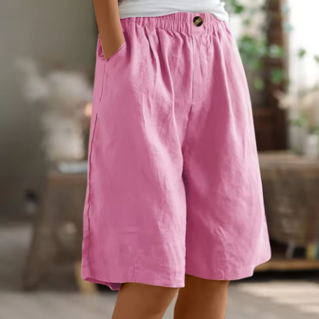 Luchtige Linnen look bermudashort - Madelon