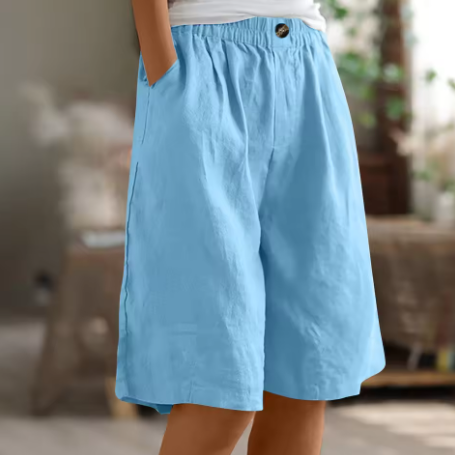 Luchtige Linnen look bermudashort - Madelon