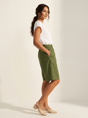 Luchtige Linnen look bermudashort - Madelon