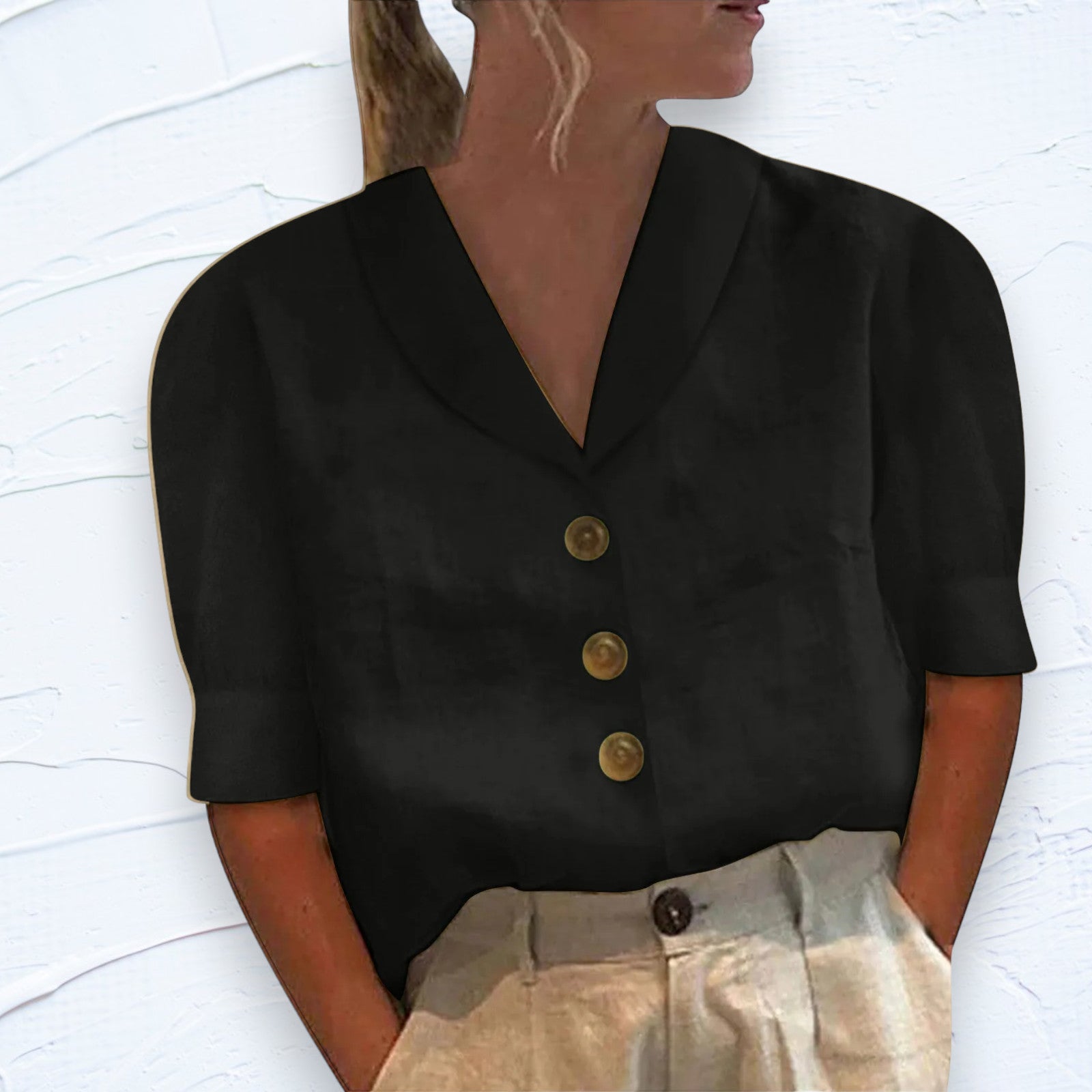 Luchtige blouse met vintage charme - Stephanie