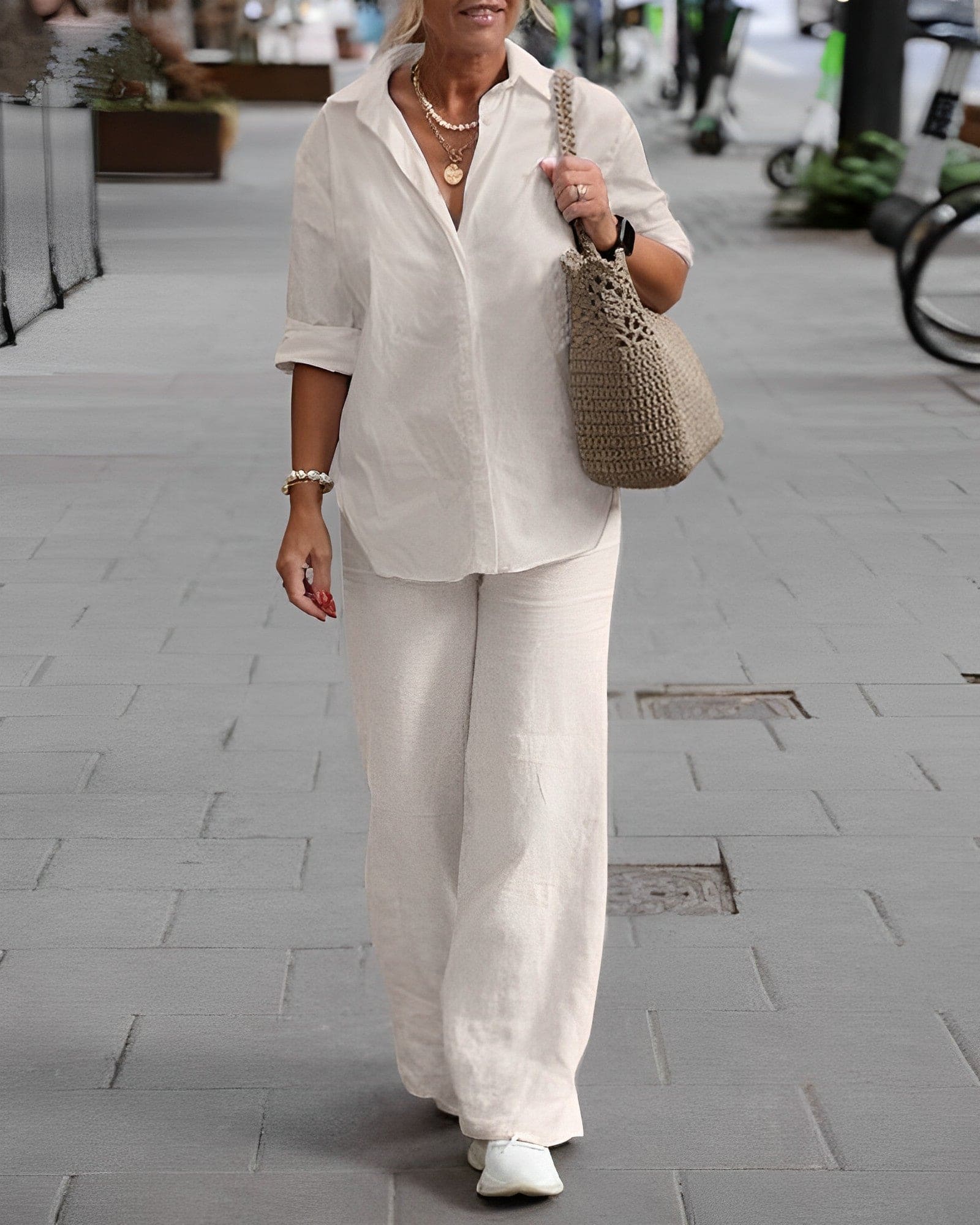 Luchtige blouse & pantalon set - Olivia