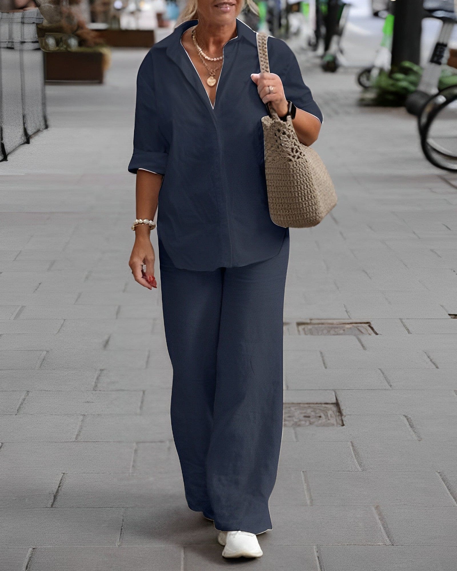 Luchtige blouse & pantalon set - Olivia