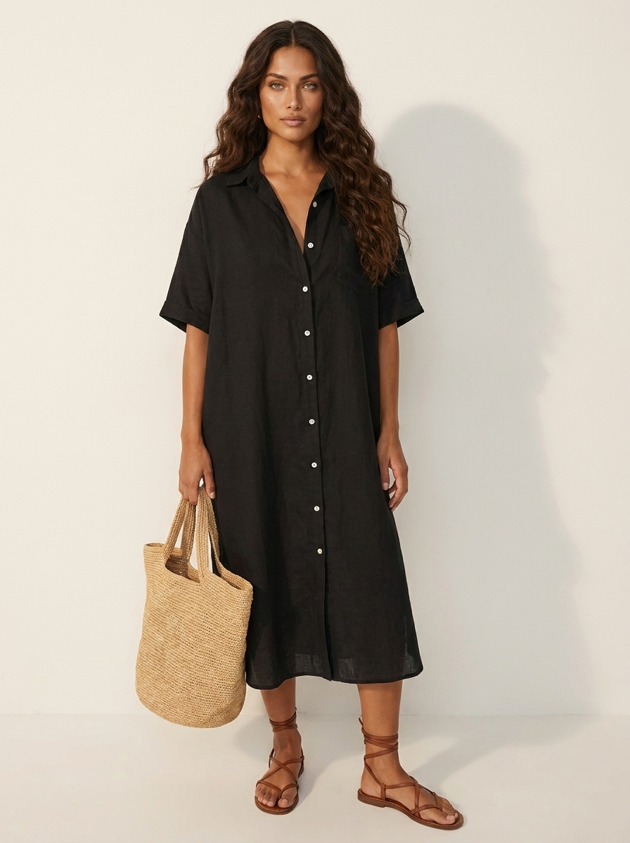 Luchtige blousejurk met knoopsluiting - Sophie