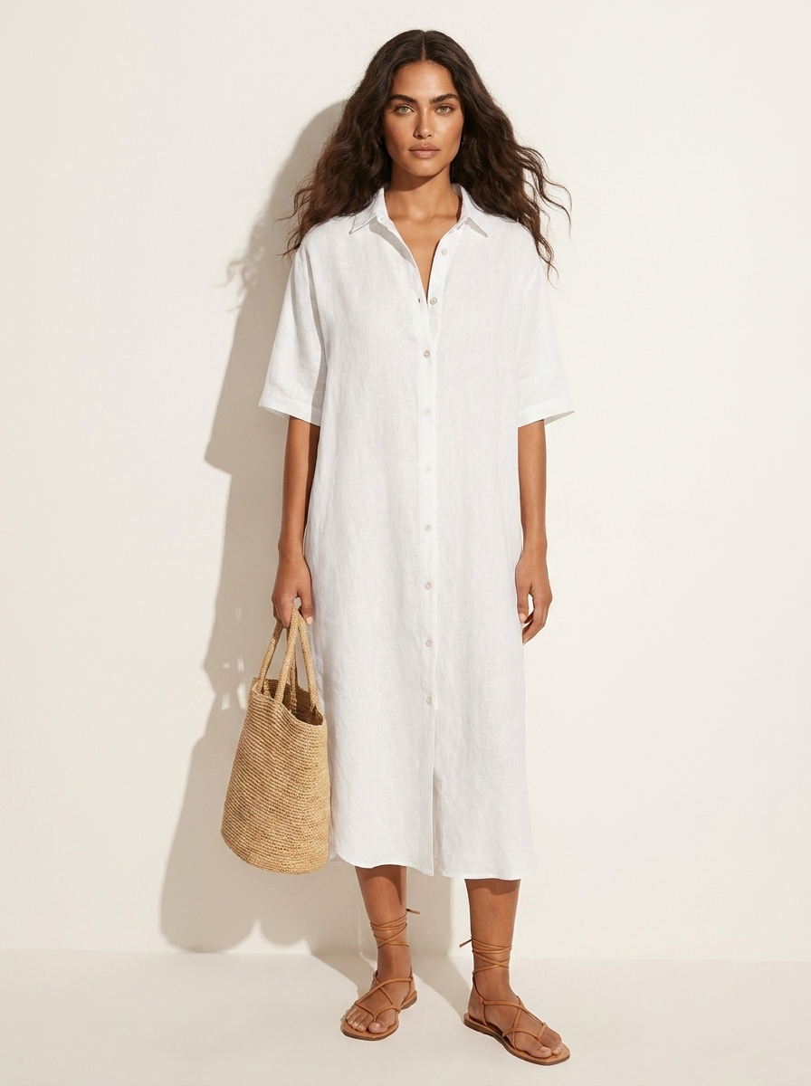 Luchtige blousejurk met knoopsluiting - Sophie
