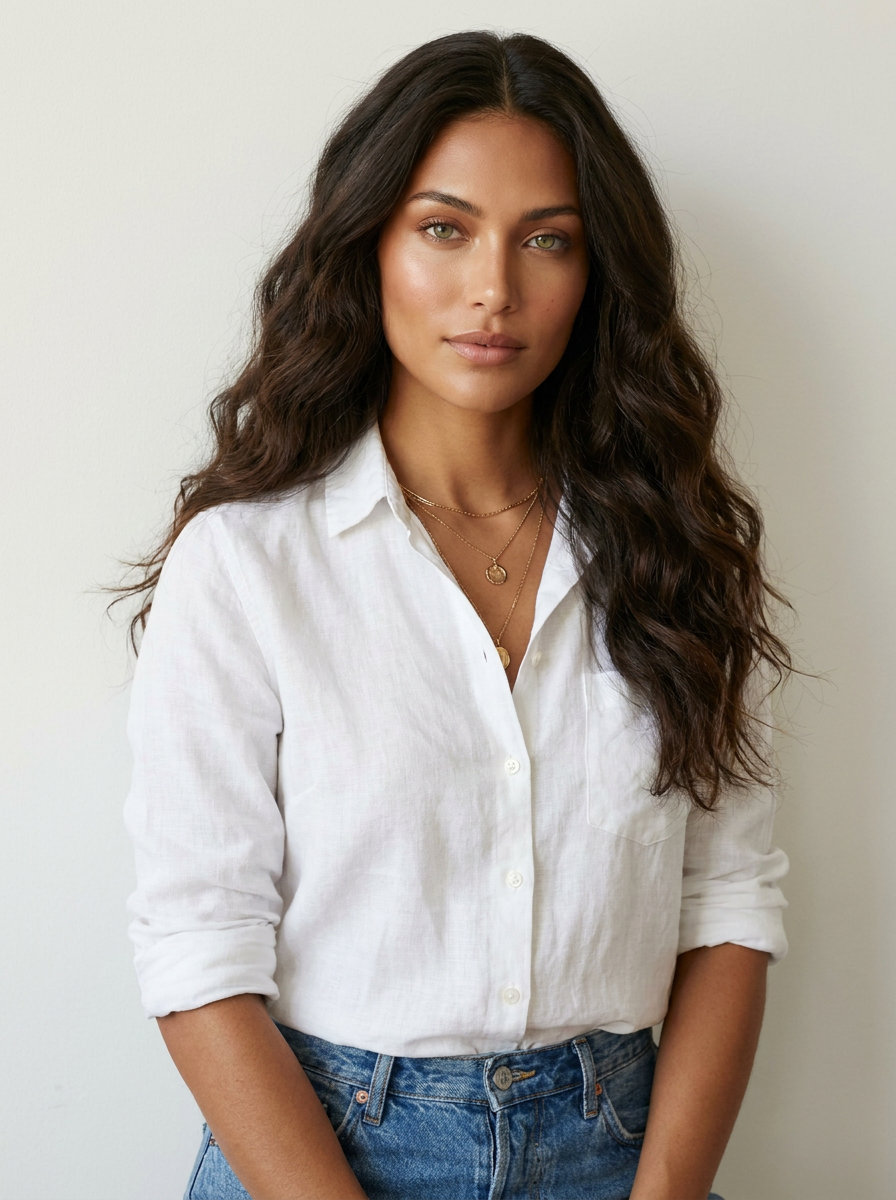 Luchtige dames blouse met knopen - Elara