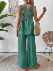 Luchtige dames set met kanten rugdetail - Sofia