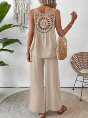 Luchtige dames set met kanten rugdetail - Sofia