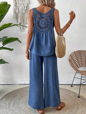 Luchtige dames set met kanten rugdetail - Sofia