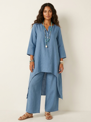 Luchtige dames set met wijde broek - Soraya