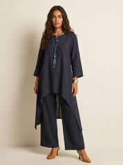 Luchtige dames set met wijde broek - Soraya