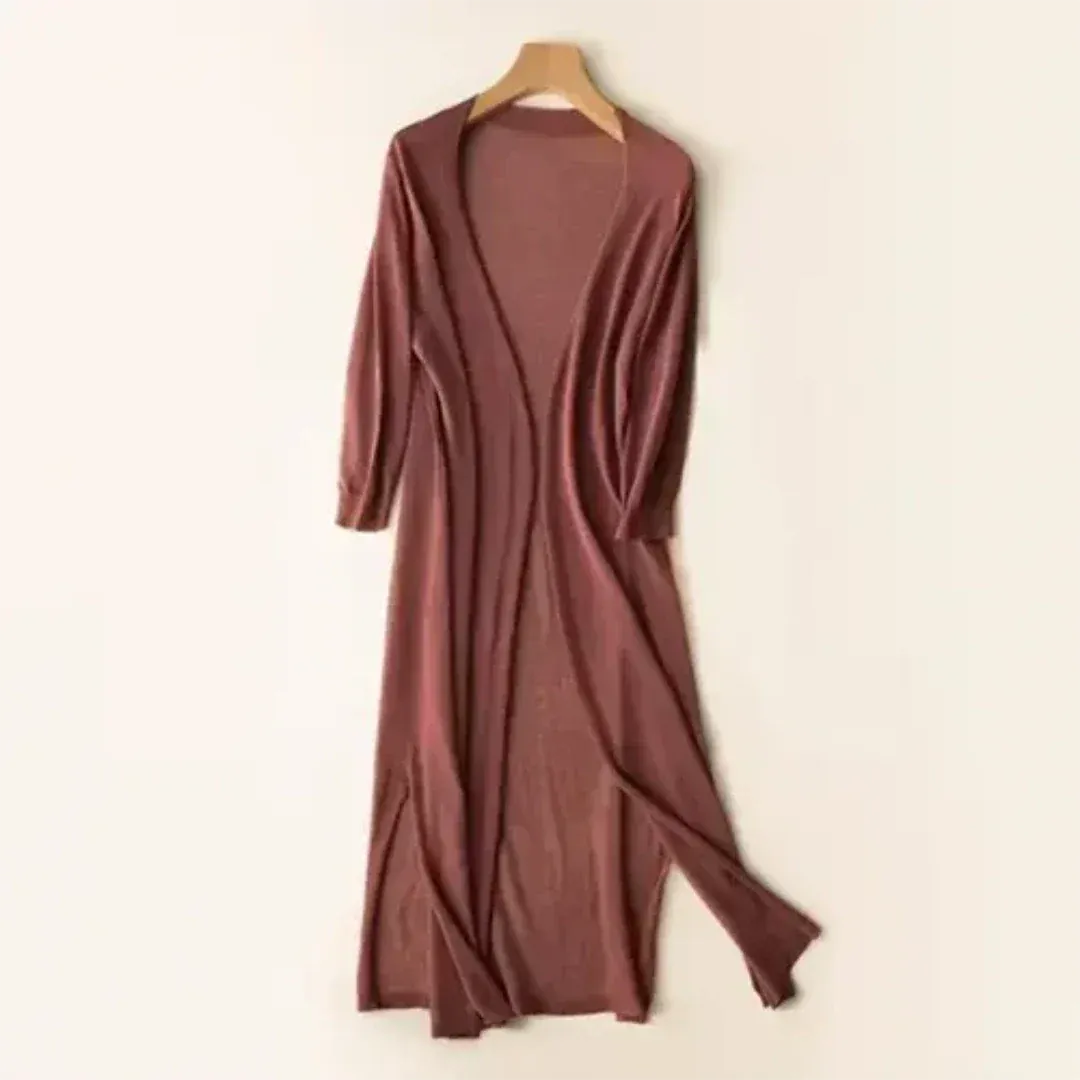 Lightweight long women’s cardigan
