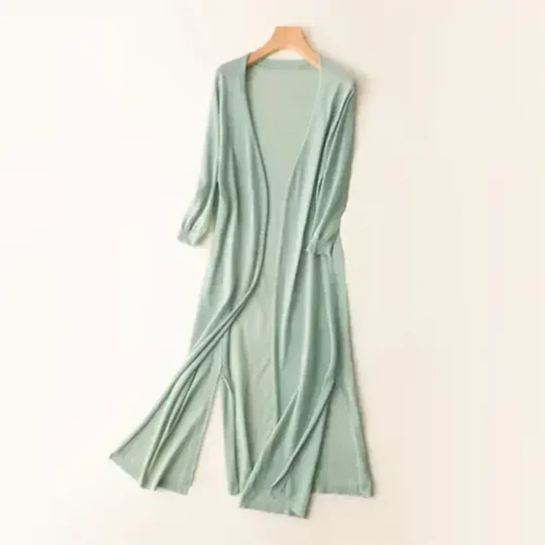 Lightweight long women’s cardigan
