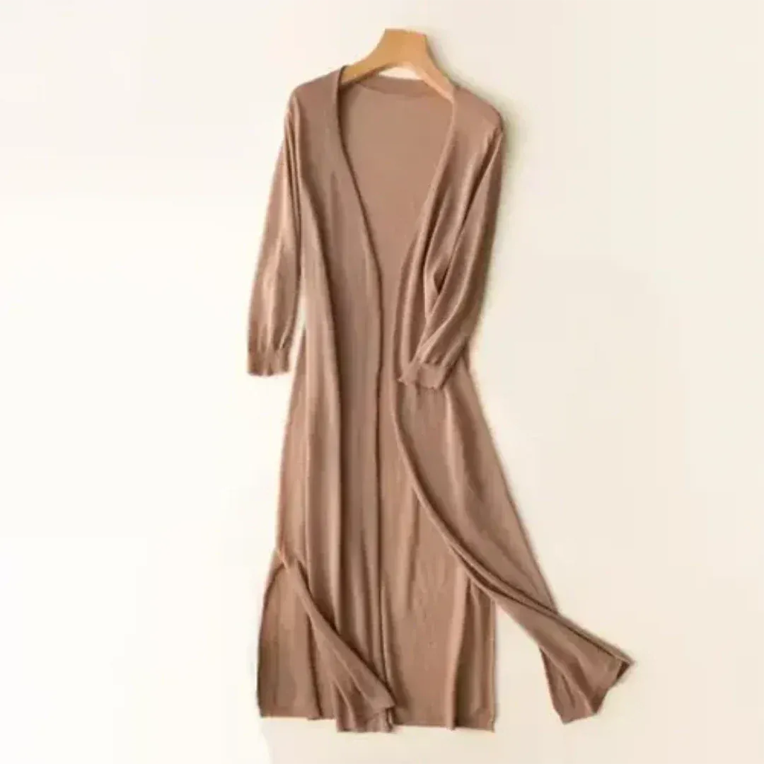 Lightweight long women’s cardigan