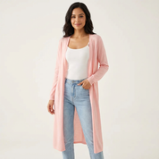 Luchtige lange damesvest