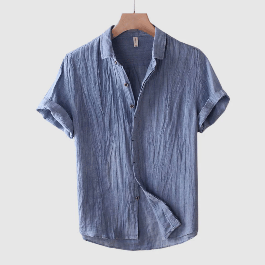 Luchtige linnen blouse met korte mouwen - Nova