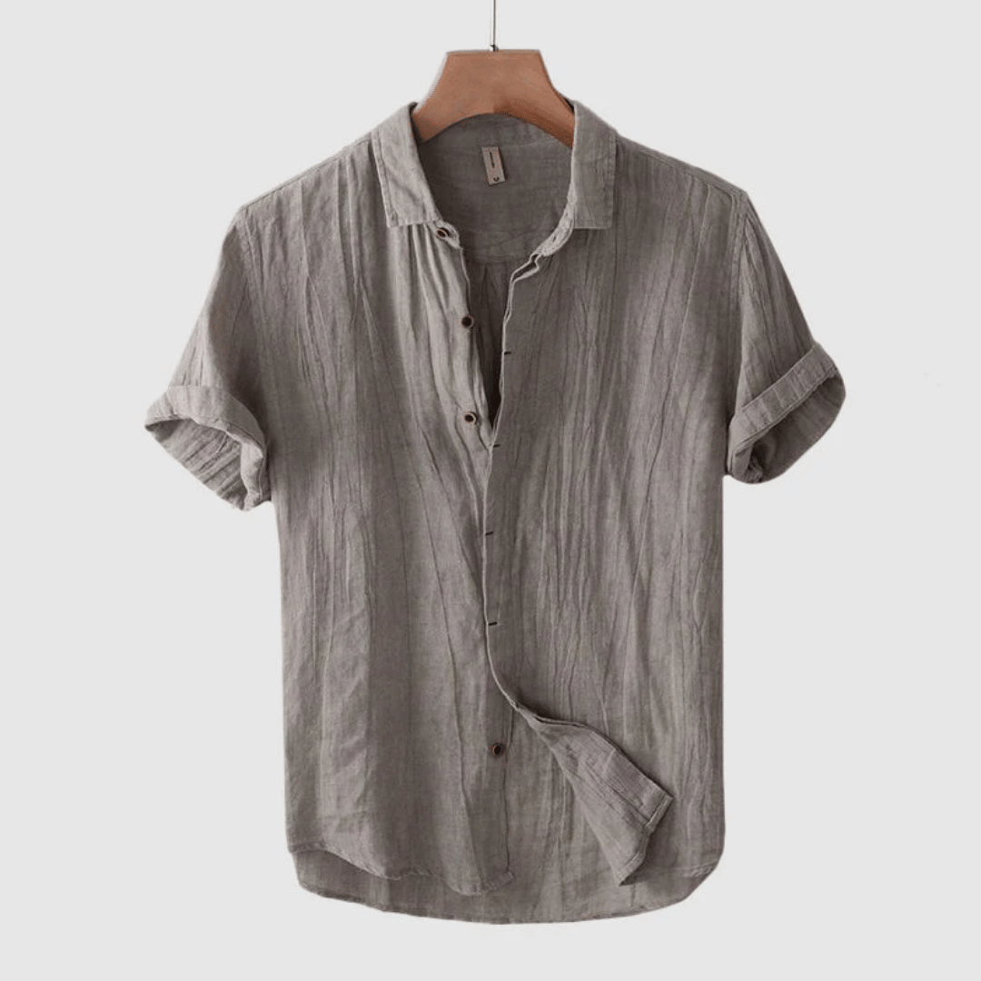 Luchtige linnen blouse met korte mouwen - Nova