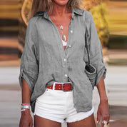 Luchtige linnenlook blouse - Elin