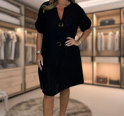 Luchtige linnenlook jurk - Fleur
