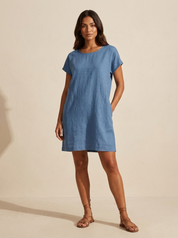 Luchtige linnenlook zomerjurk - Mila