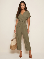 Luchtige overslag jumpsuit - Sofia