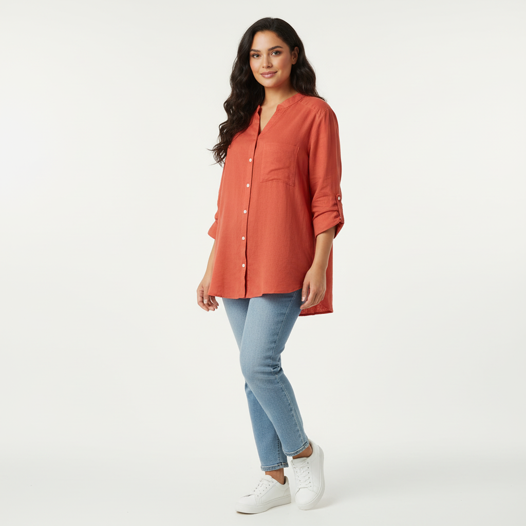 Luchtige casual damesblouse van zacht katoen